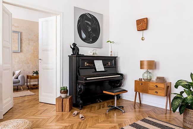 piano have to be on an inside wall